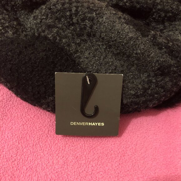 Denver Hayes Wool Blend Trapper hat - Black & gray pattern with black faux fur. - Picture 10 of 10